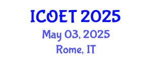 International Conference on Offshore Engineering and Technology (ICOET) May 03, 2025 - Rome, Italy