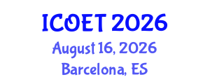 International Conference on Offshore Engineering and Technology (ICOET) August 16, 2026 - Barcelona, Spain