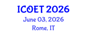 International Conference on Offshore Engineering and Technology (ICOET) June 03, 2026 - Rome, Italy