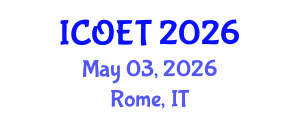 International Conference on Offshore Engineering and Technology (ICOET) May 03, 2026 - Rome, Italy