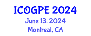 International Conference on Oil, Gas and Petrochemical Engineering (ICOGPE) June 13, 2024 - Montreal, Canada