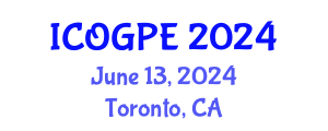 International Conference on Oil, Gas and Petrochemical Engineering (ICOGPE) June 13, 2024 - Toronto, Canada