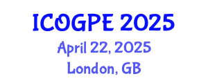 International Conference on Oil, Gas and Petrochemical Engineering (ICOGPE) April 22, 2025 - London, United Kingdom