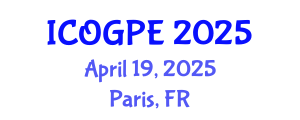 International Conference on Oil, Gas and Petrochemical Engineering (ICOGPE) April 19, 2025 - Paris, France