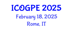 International Conference on Oil, Gas and Petrochemical Engineering (ICOGPE) February 18, 2025 - Rome, Italy