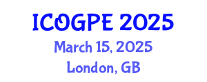 International Conference on Oil, Gas and Petrochemical Engineering (ICOGPE) March 15, 2025 - London, United Kingdom