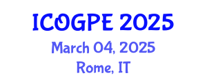 International Conference on Oil, Gas and Petrochemical Engineering (ICOGPE) March 04, 2025 - Rome, Italy
