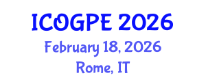 International Conference on Oil, Gas and Petrochemical Engineering (ICOGPE) February 18, 2026 - Rome, Italy