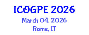 International Conference on Oil, Gas and Petrochemical Engineering (ICOGPE) March 04, 2026 - Rome, Italy