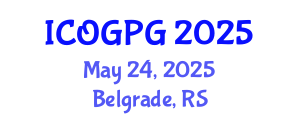 International Conference on Oil, Gas and Petroleum Geology (ICOGPG) May 24, 2025 - Belgrade, Serbia