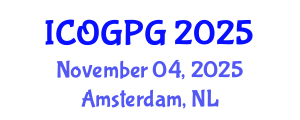International Conference on Oil, Gas and Petroleum Geology (ICOGPG) November 04, 2025 - Amsterdam, Netherlands