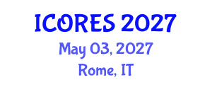 International Conference on Oil Reserves and Energy Systems (ICORES) May 03, 2027 - Rome, Italy International Conference on Oil Reserves and Energy Systems (ICORES) May 03, 2027 - Rome, Italy