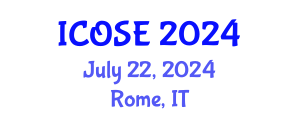 International Conference on Ontological and Semantic Engineering (ICOSE) July 22, 2024 - Rome, Italy