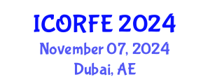 International Conference on Operations Research and Financial Engineering (ICORFE) November 07, 2024 - Dubai, United Arab Emirates