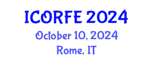 International Conference on Operations Research and Financial Engineering (ICORFE) October 10, 2024 - Rome, Italy