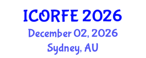 International Conference on Operations Research and Financial Engineering (ICORFE) December 02, 2026 - Sydney, Australia International Conference on Operations Research and Financial Engineering (ICORFE) December 02, 2026 - Sydney, Australia