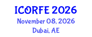 International Conference on Operations Research and Financial Engineering (ICORFE) November 08, 2026 - Dubai, United Arab Emirates