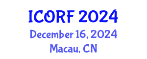 International Conference on Operations Research and Fuzziology (ICORF) December 16, 2024 - Macau, China