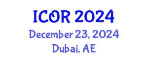 International Conference on Operations Research (ICOR) December 23, 2024 - Dubai, United Arab Emirates