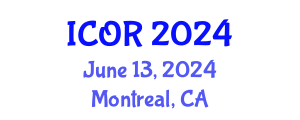 International Conference on Operations Research (ICOR) June 13, 2024 - Montreal, Canada