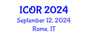 International Conference on Operations Research (ICOR) September 12, 2024 - Rome, Italy