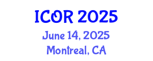 International Conference on Operations Research (ICOR) June 14, 2025 - Montreal, Canada