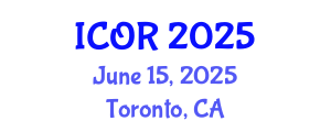 International Conference on Operations Research (ICOR) June 15, 2025 - Toronto, Canada