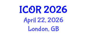 International Conference on Operations Research (ICOR) April 22, 2026 - London, United Kingdom