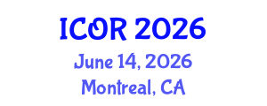 International Conference on Operations Research (ICOR) June 14, 2026 - Montreal, Canada