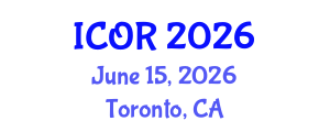 International Conference on Operations Research (ICOR) June 15, 2026 - Toronto, Canada