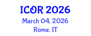 International Conference on Operations Research (ICOR) March 04, 2026 - Rome, Italy
