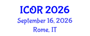 International Conference on Operations Research (ICOR) September 16, 2026 - Rome, Italy