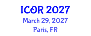 International Conference on Operations Research (ICOR) March 29, 2027 - Paris, France International Conference on Operations Research (ICOR) March 29, 2027 - Paris, France