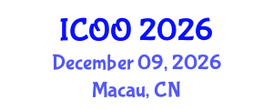 International Conference on Ophthalmology and Optometry (ICOO) December 09, 2026 - Macau, China