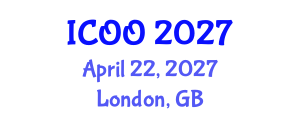 International Conference on Ophthalmology and Optometry (ICOO) April 22, 2027 - London, United Kingdom International Conference on Ophthalmology and Optometry (ICOO) April 22, 2027 - London, United Kingdom