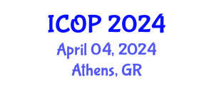 International Conference on Optics and Photonics (ICOP) April 04, 2024 - Athens, Greece
