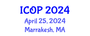 International Conference on Optics and Photonics (ICOP) April 25, 2024 - Marrakesh, Morocco