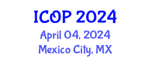 International Conference on Optics and Photonics (ICOP) April 04, 2024 - Mexico City, Mexico