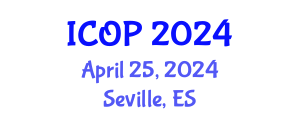 International Conference on Optics and Photonics (ICOP) April 25, 2024 - Seville, Spain