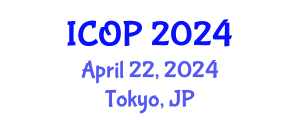 International Conference on Optics and Photonics (ICOP) April 22, 2024 - Tokyo, Japan
