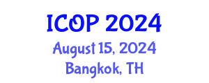 International Conference on Optics and Photonics (ICOP) August 15, 2024 - Bangkok, Thailand