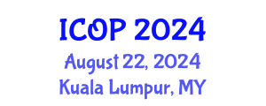 International Conference on Optics and Photonics (ICOP) August 22, 2024 - Kuala Lumpur, Malaysia