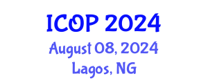 International Conference on Optics and Photonics (ICOP) August 08, 2024 - Lagos, Nigeria