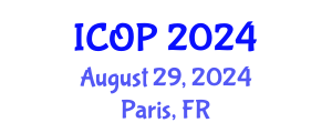 International Conference on Optics and Photonics (ICOP) August 29, 2024 - Paris, France