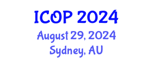 International Conference on Optics and Photonics (ICOP) August 29, 2024 - Sydney, Australia