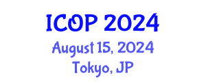 International Conference on Optics and Photonics (ICOP) August 15, 2024 - Tokyo, Japan