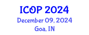 International Conference on Optics and Photonics (ICOP) December 09, 2024 - Goa, India
