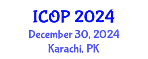 International Conference on Optics and Photonics (ICOP) December 30, 2024 - Karachi, Pakistan