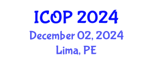 International Conference on Optics and Photonics (ICOP) December 02, 2024 - Lima, Peru