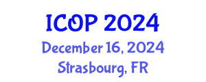 International Conference on Optics and Photonics (ICOP) December 16, 2024 - Strasbourg, France